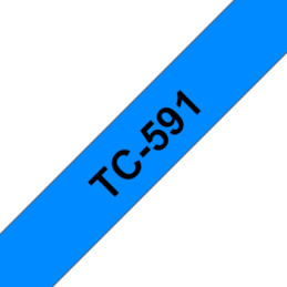 Fita Laminada 09mmx7,7mts Azul/Preto
