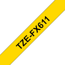 Fita Laminada Flexivel 6mmx8mts Amarelo/Preto