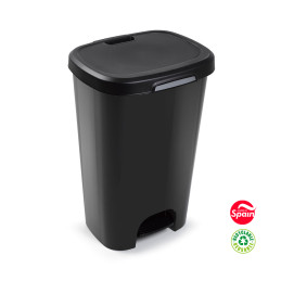 Contentor 50L Plástico c/Pedal Preto