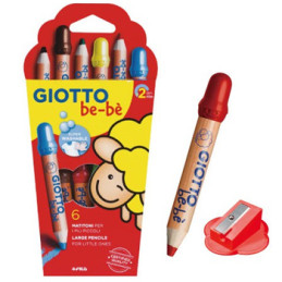 Lápis Cor 06un + 1 Afia Giotto Be-Be Lápis Cor 06un + 1 Afia Giotto Be-Be