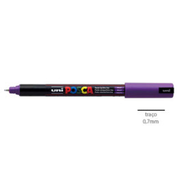 Marcador Uniball Posca PC-1MR 0,7mm Violeta (12) 1un
