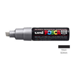 Marcador Uniball Posca PC-8K 8mm Prata (26) 1un