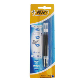Recarga Esfer.BIC GEL Azul (ReAction/Velocity Stic/Pro+) 2un