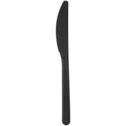 Facas C-PLA Reutilizáveis 18cm Preto 50un