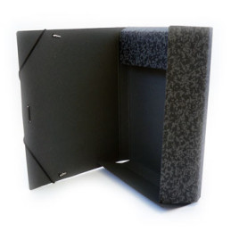 Pasta Cartão Hidraulico A4 L25 Abas/Elásticos Preto